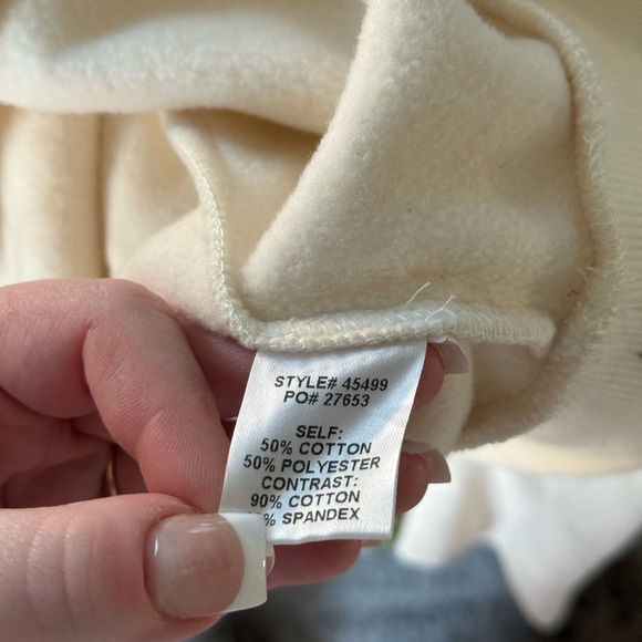 NWT Skies Are Blue Rhinestone Sleeve Cotton Blend Swearshirt / Medium - Picture 8 of 9